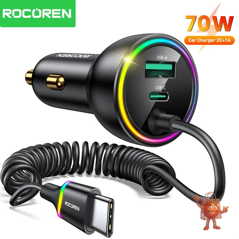 Rocoren 70W: El cargador de auto que no sabías que necesitabas