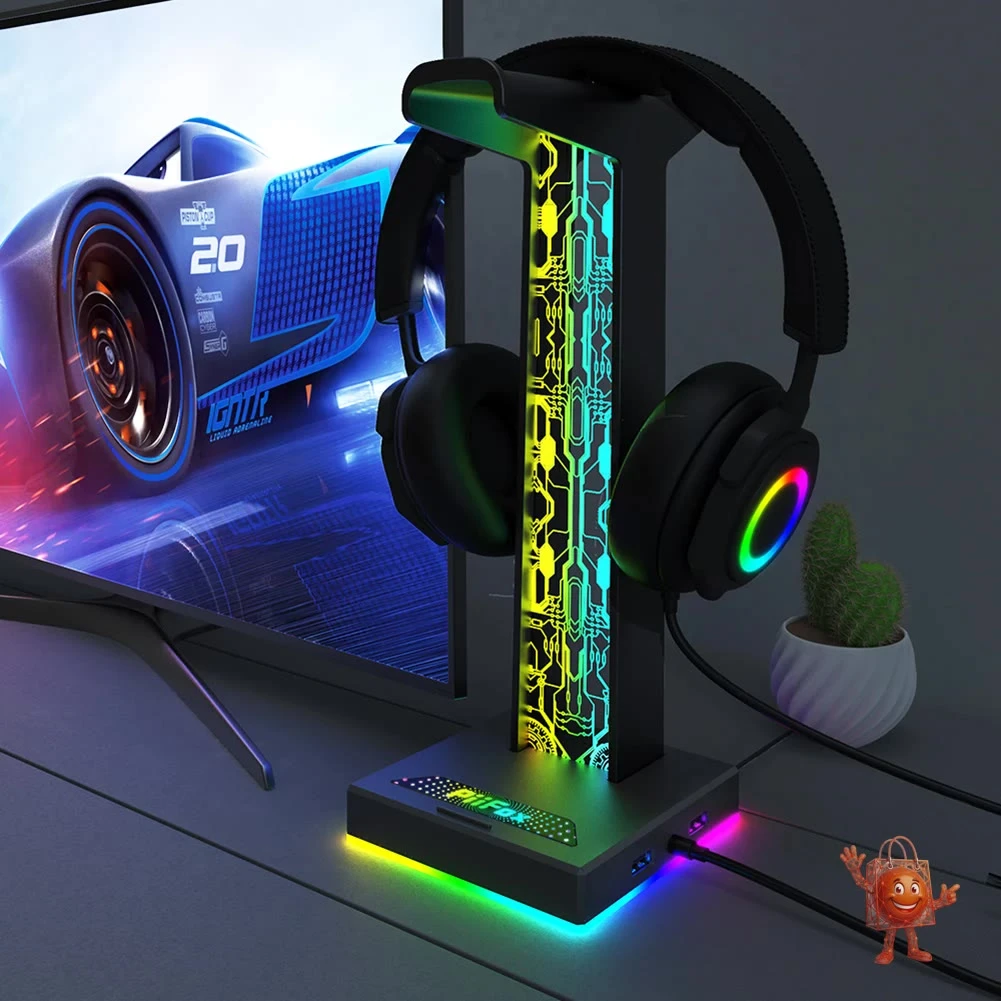 RGB Headphone Stand with USB & Audio Port for $9.76 â Honest Review