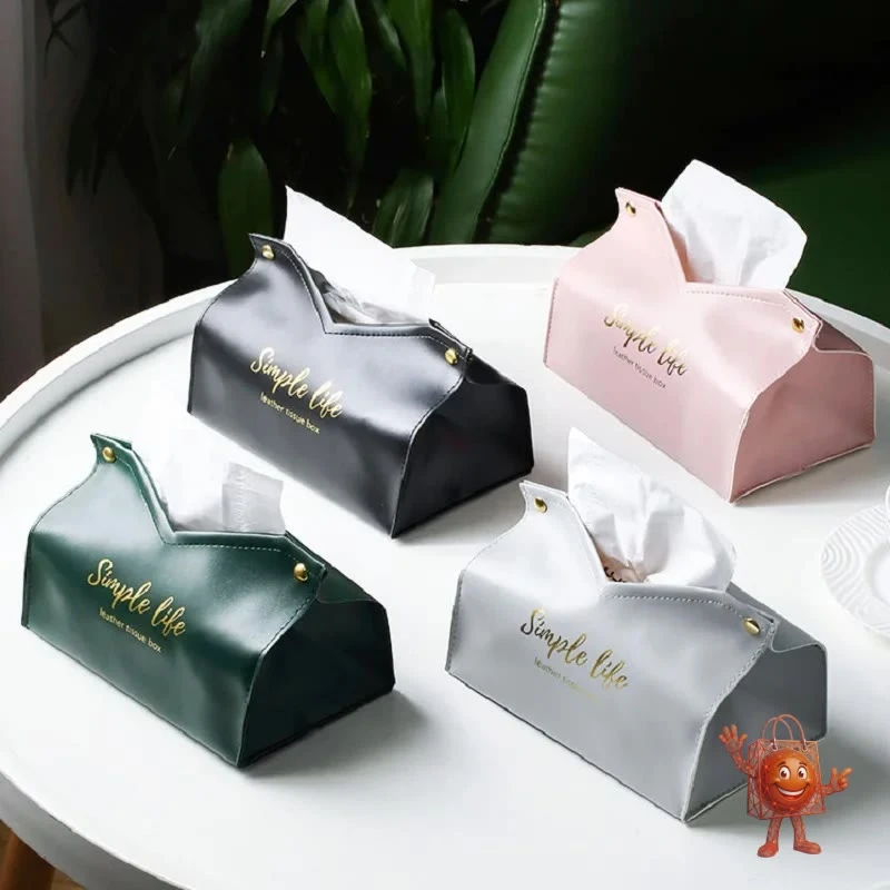 Porta pañuelos de cuero PU elegante por solo €2.28