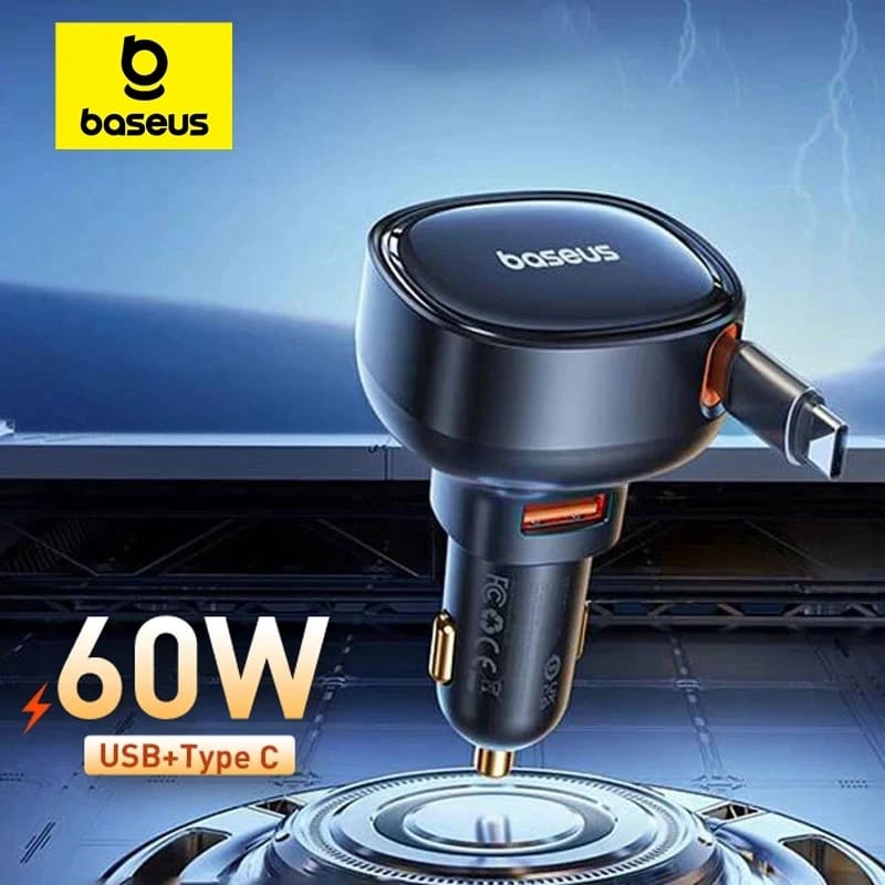 Baseus 60W 2-in-1 Car Charger Review: Built-In Cable, Real Fast Charge