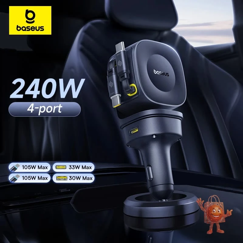 מטען Baseus 240W לרכב: בדקתי את זה לפני שאתם קונים