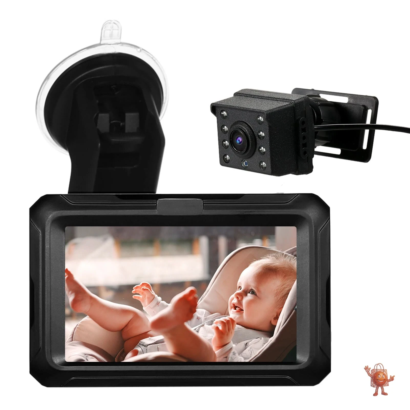 Monitor de coche para bebé con pantalla IPS: ¿vale los 30€?
