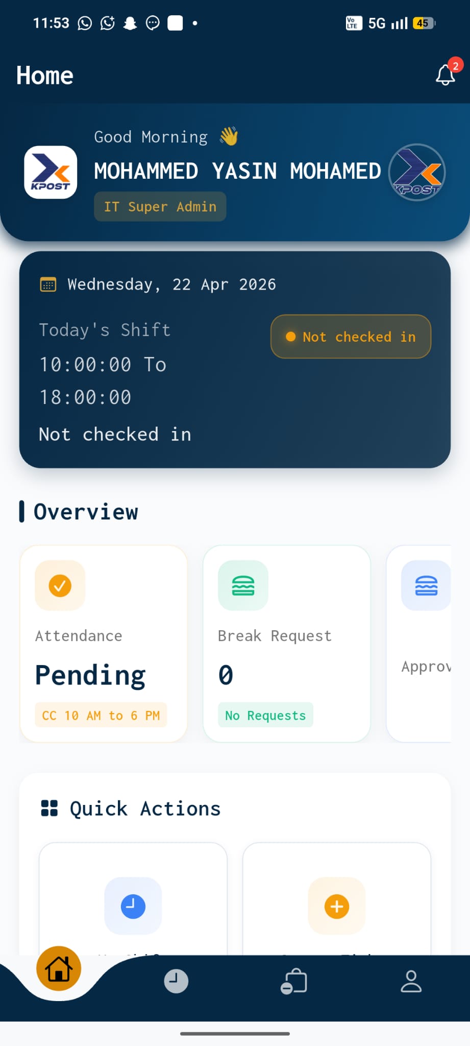 HR Management - Dashboard