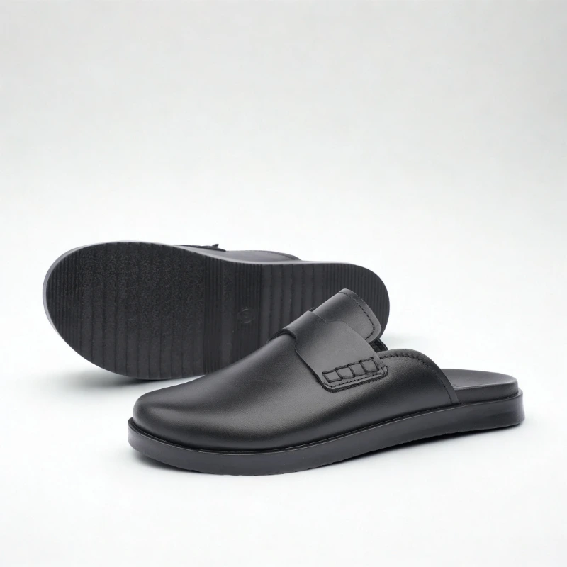 Mule en cuir