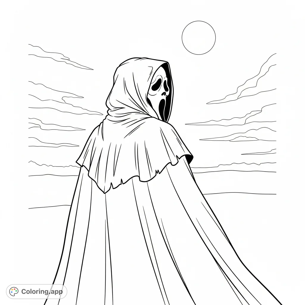 Ghostface Coloring Pages - Coloring.app