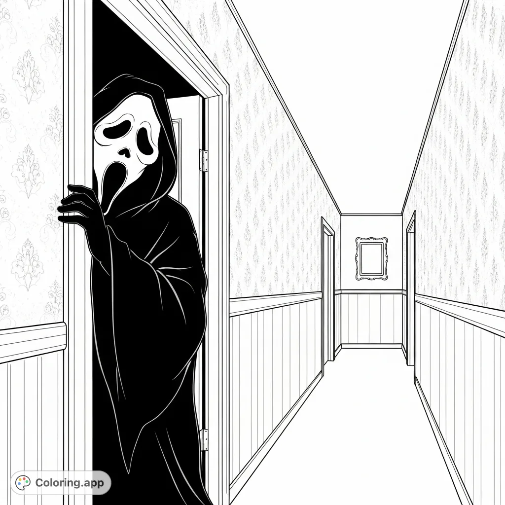 Ghostface Coloring Pages - Coloring.app