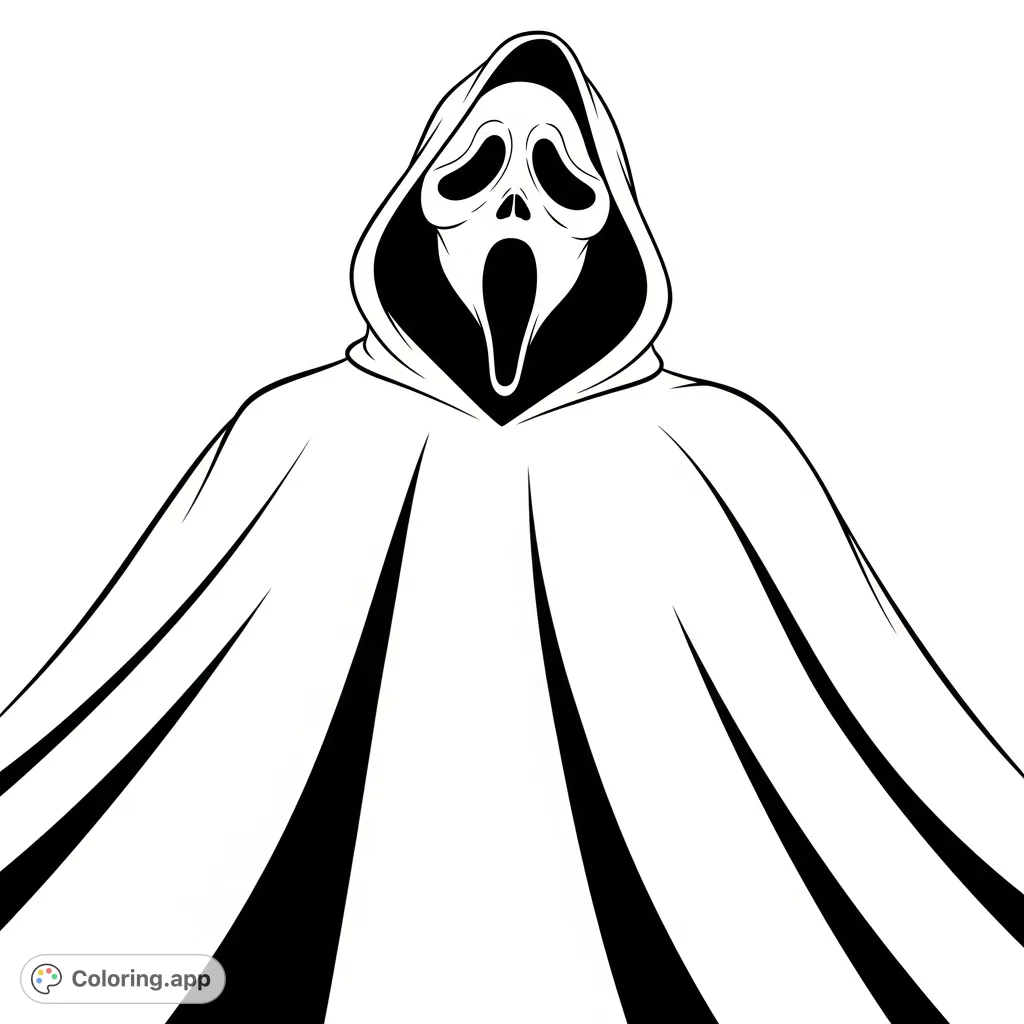 Ghostface Coloring Pages - Coloring.app