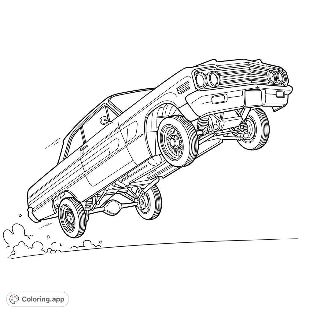 Low Ride Coloring Lowrider Car Coloring Pages Lowrider Cars Show Coloring Pages