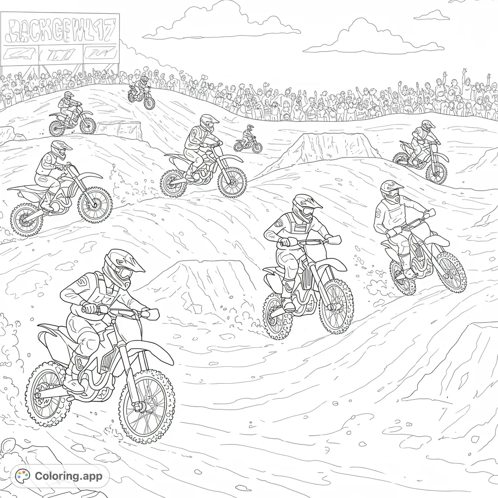 Speedway Racing Colouring Pages Motocross Coloring Pages - Page 4 - Coloring.app