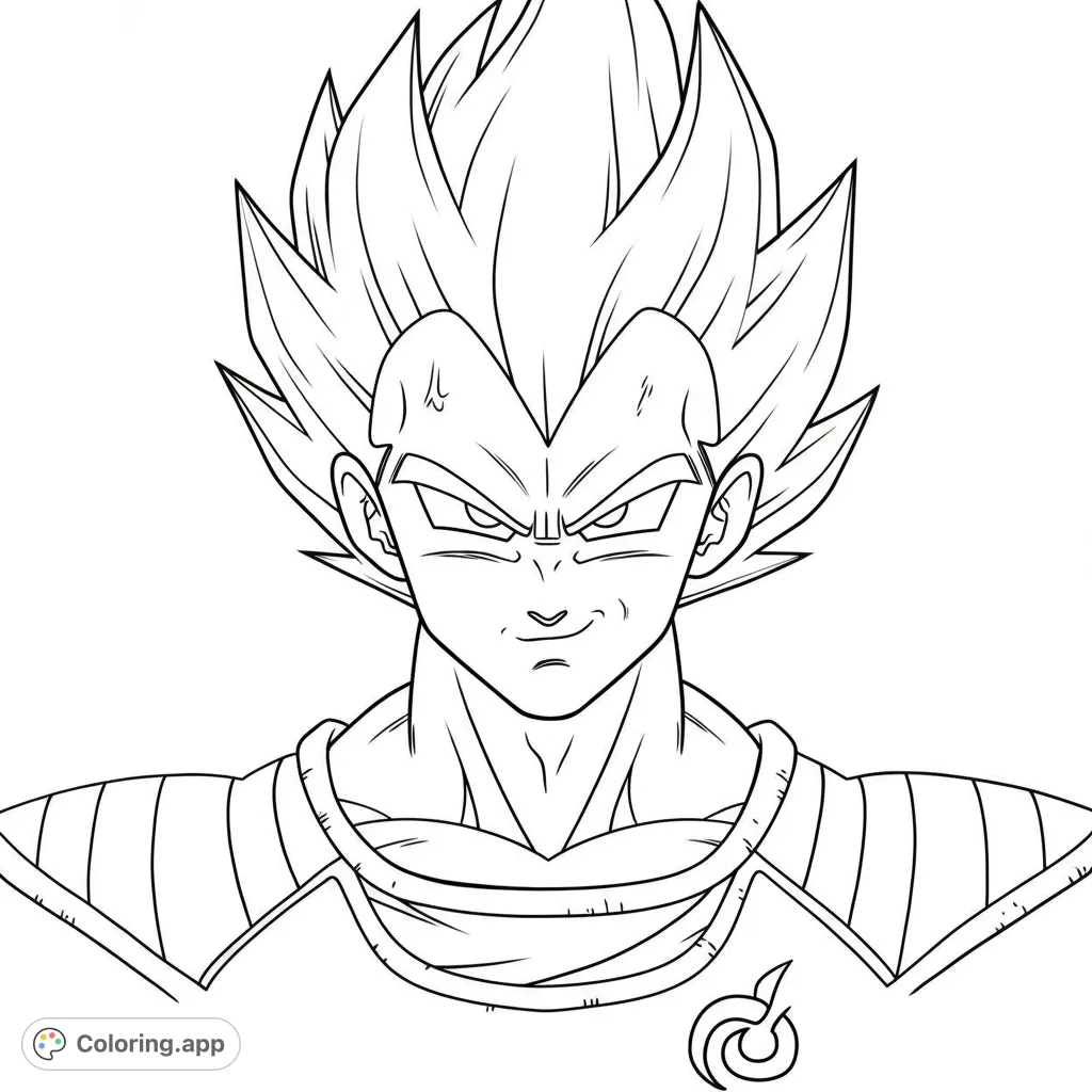 A dynamic Super Saiyan warrior bust, featuring spiky hair, intense eyes, and iconic battle armor. Perfect for anime fans to bring to life with vibrant colors!