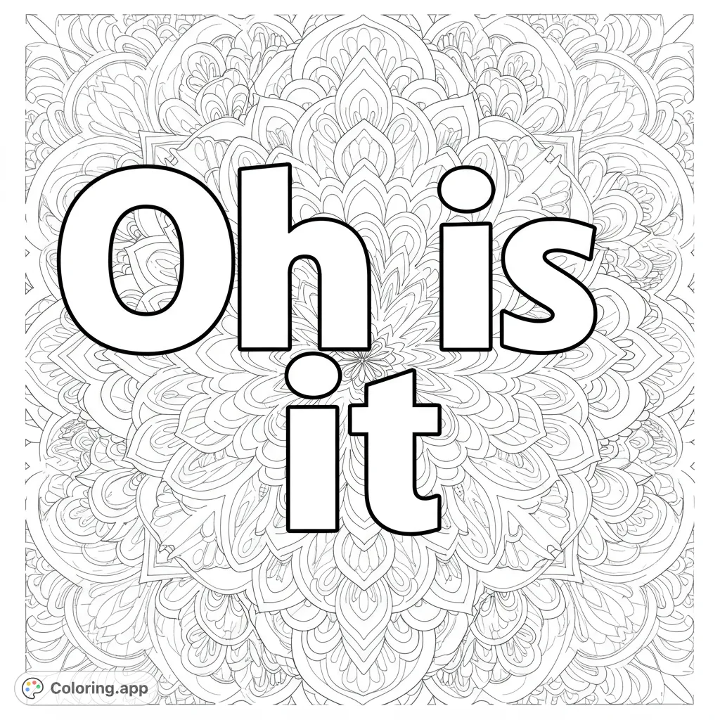 A detailed floral mandala coloring page, perfect for relaxation and creative expression. Features intricate patterns for mindful coloring.