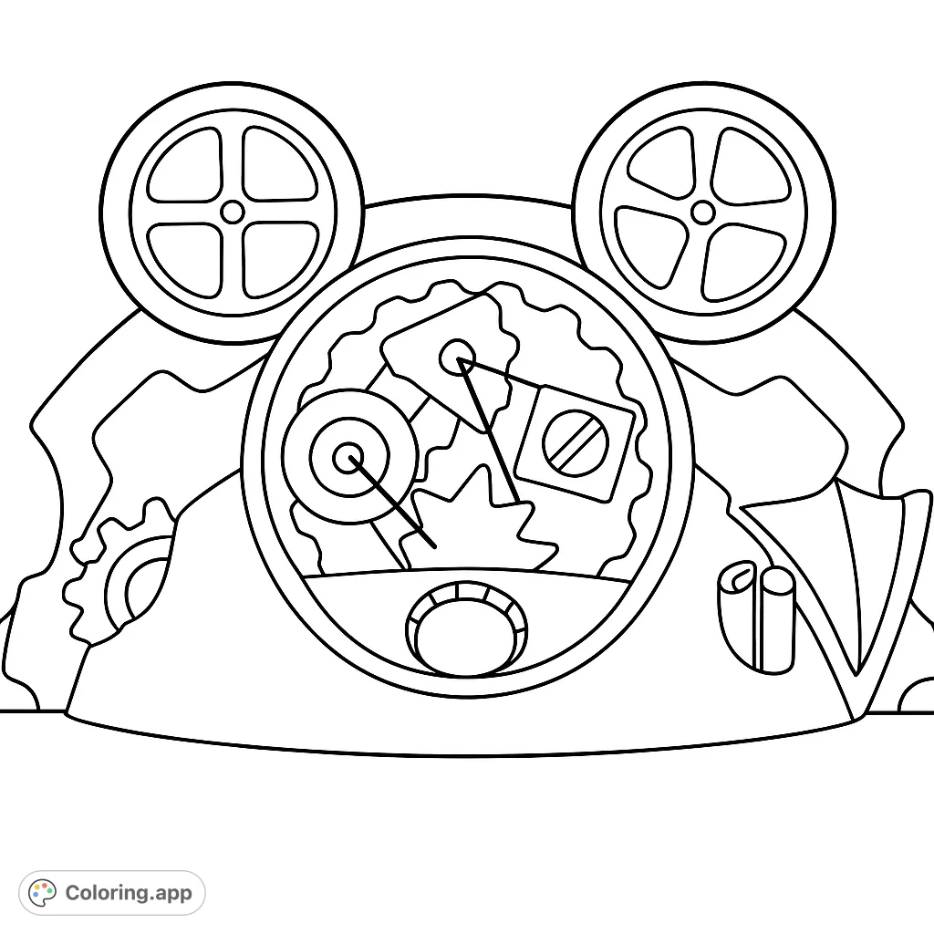 Discover a whimsical steampunk frog coloring page, featuring intricate gears and mechanical details for a fun, imaginative coloring experience.