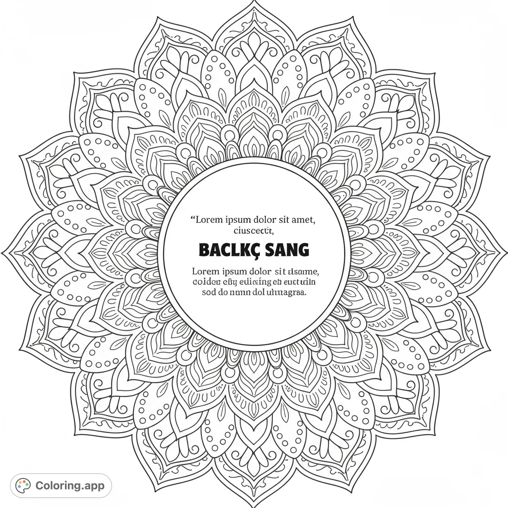 Mandala with Inspirational Quote
