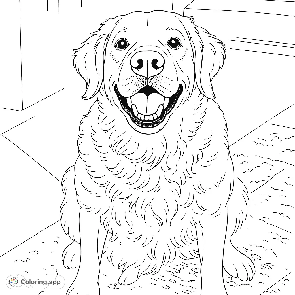 Happy Golden Retriever Portrait