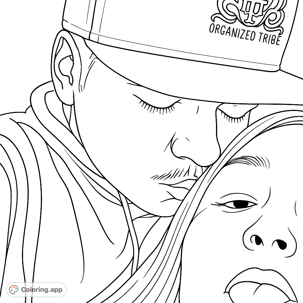 Capture a tender moment with this romantic couple coloring page. A free printable coloring page perfect for expressing love and affection.