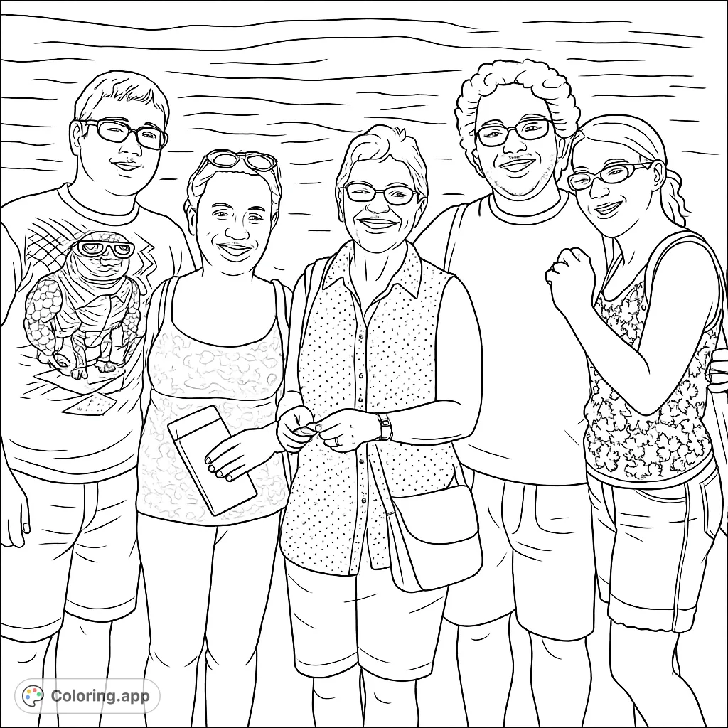 Smiling Family Group Portrait