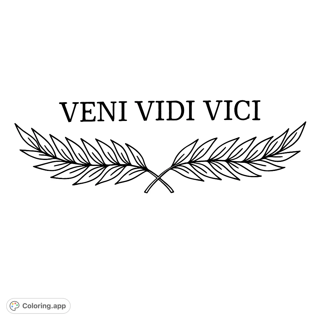Elegant laurel wreath design, a free printable coloring page featuring detailed leaves for a rewarding and relaxing coloring experience for all ages.