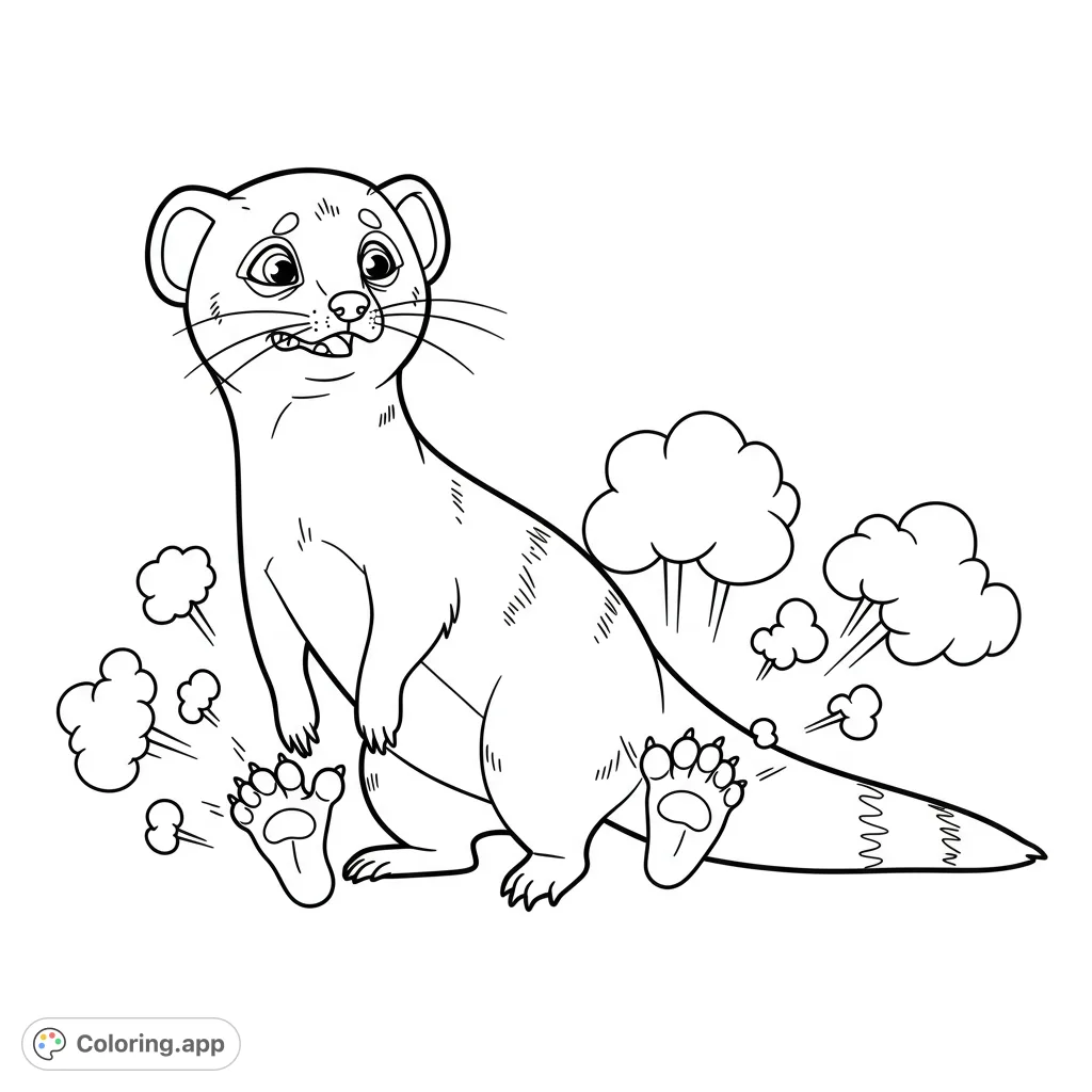 Mongoose's Stinky Feet Coloring Page