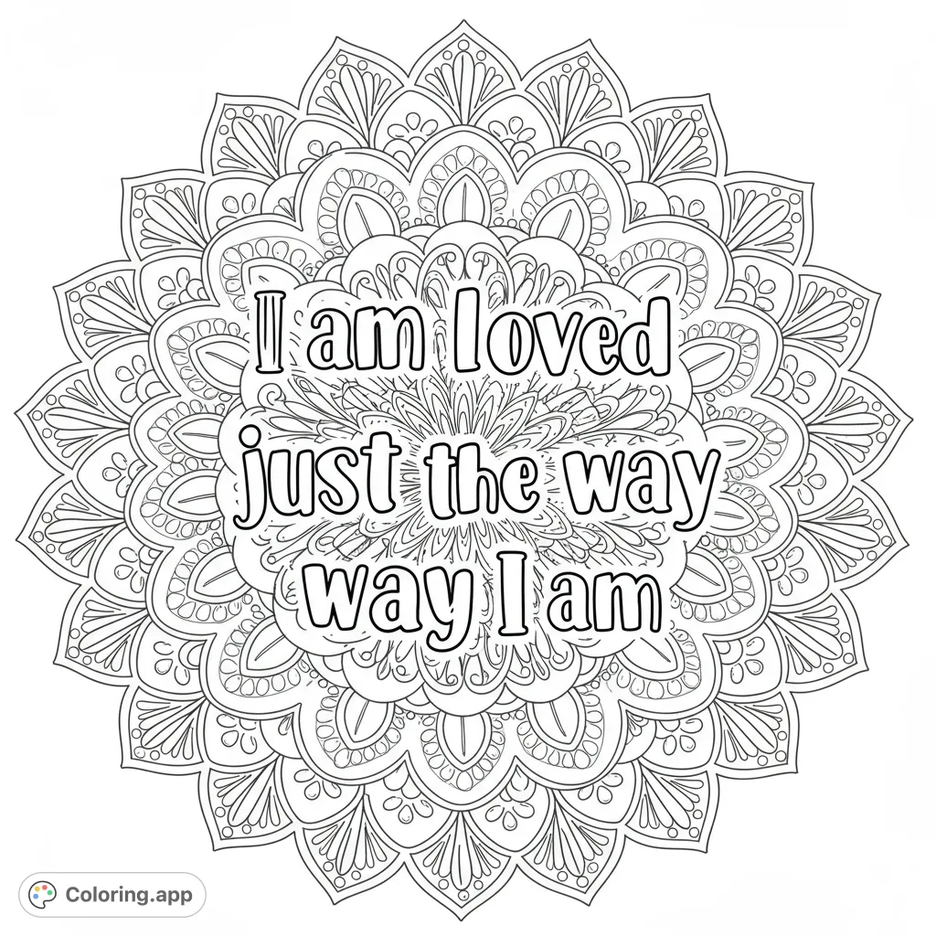 Discover a beautiful, intricate mandala coloring page with detailed floral and geometric patterns, perfect for relaxation and creative expression.