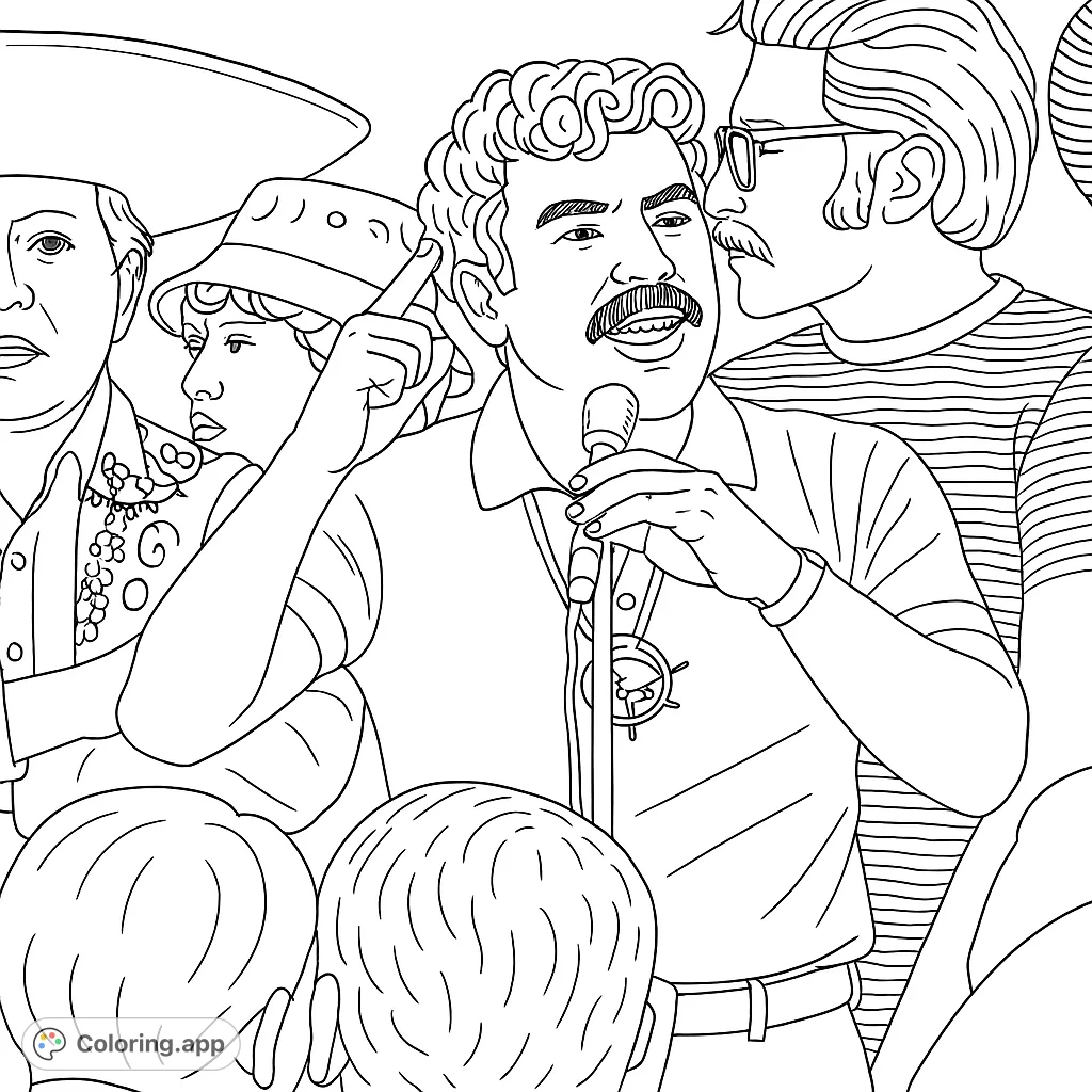 Dynamic scene of an activist leader addressing a crowd, capturing a moment of passionate communication. Perfect for history enthusiasts and those who appreciate powerful imagery.