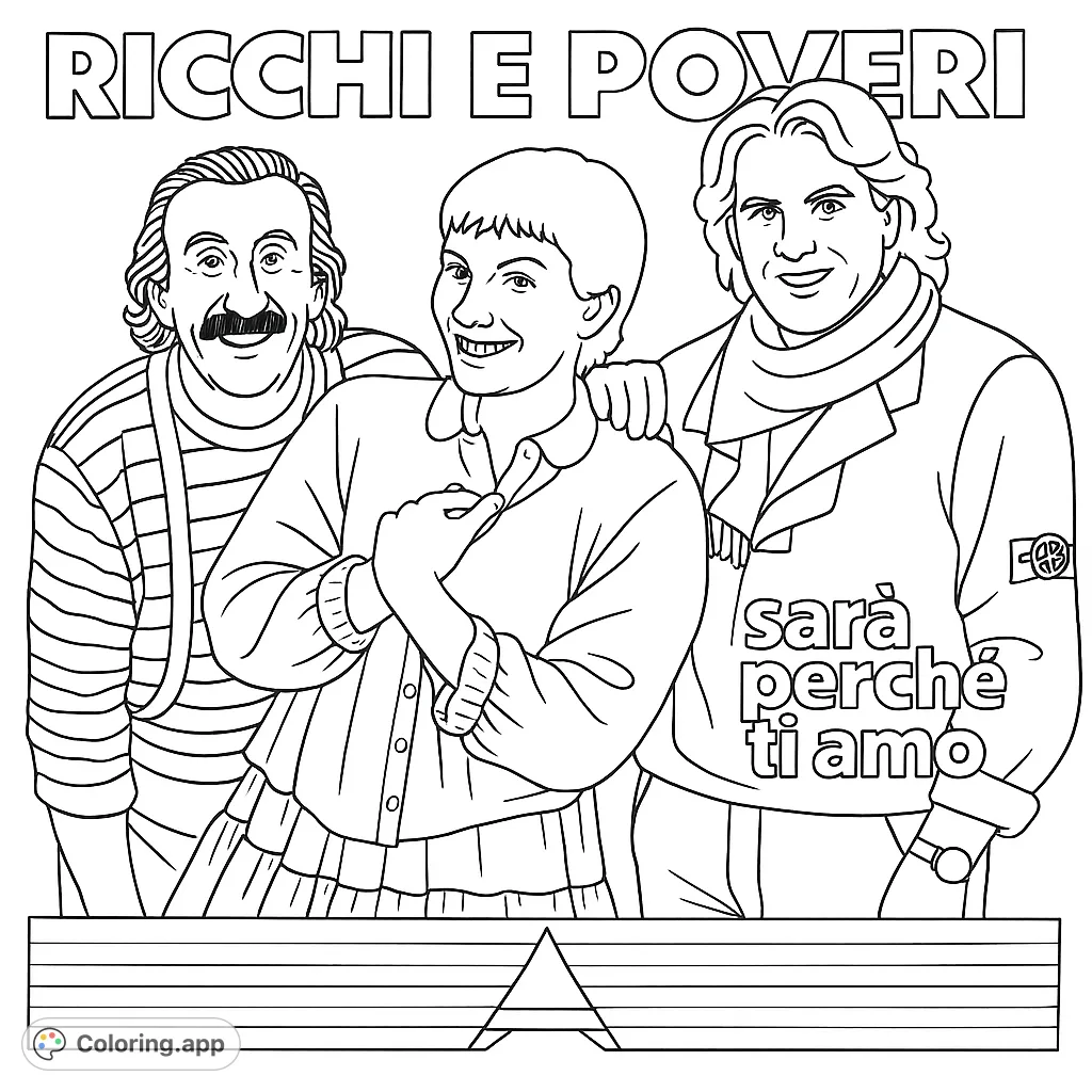 A vibrant pop group portrait featuring three smiling musicians, perfect for music lovers and creative expression.