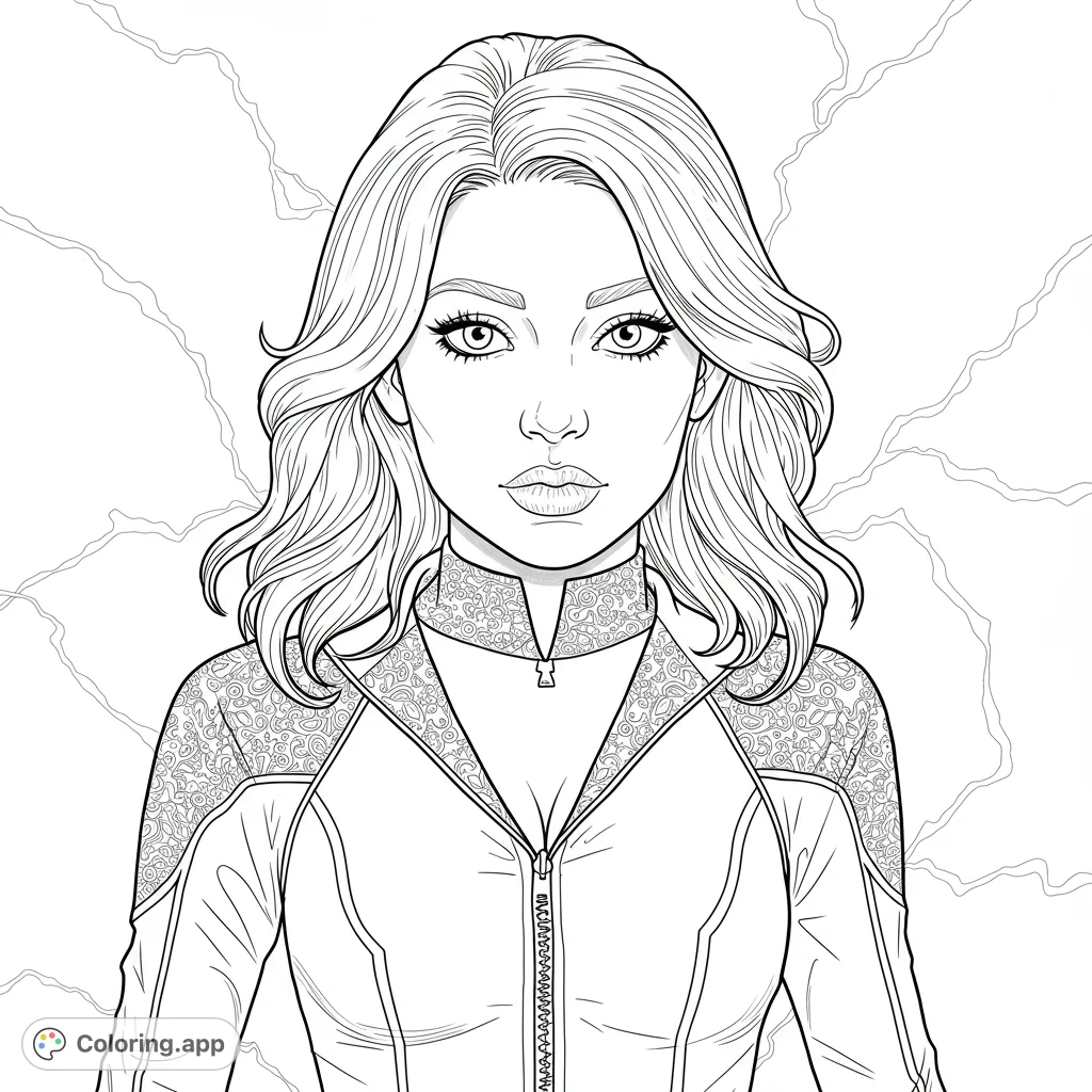 Killer Frost Coloring Page: The Flash