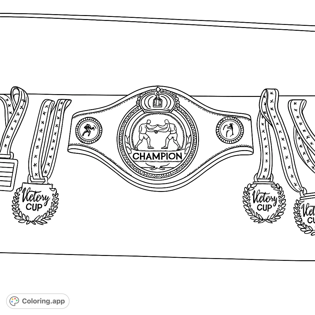 Boxing Championship Belt and Medals