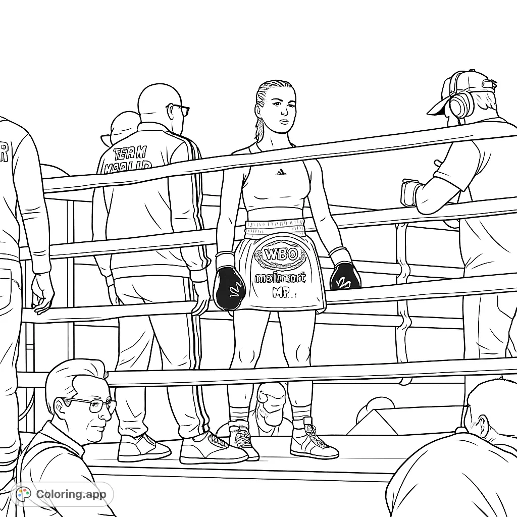 Female Boxer in the Ring