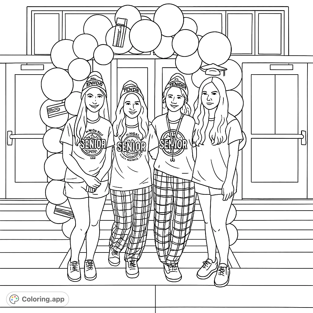 Senior Celebration Coloring Page