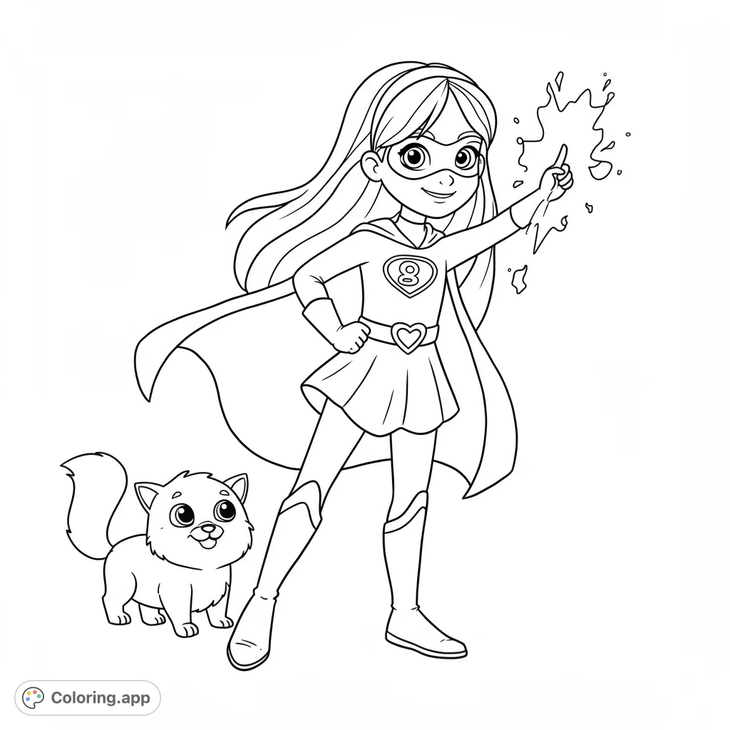Superhero Girl and Animal Pal