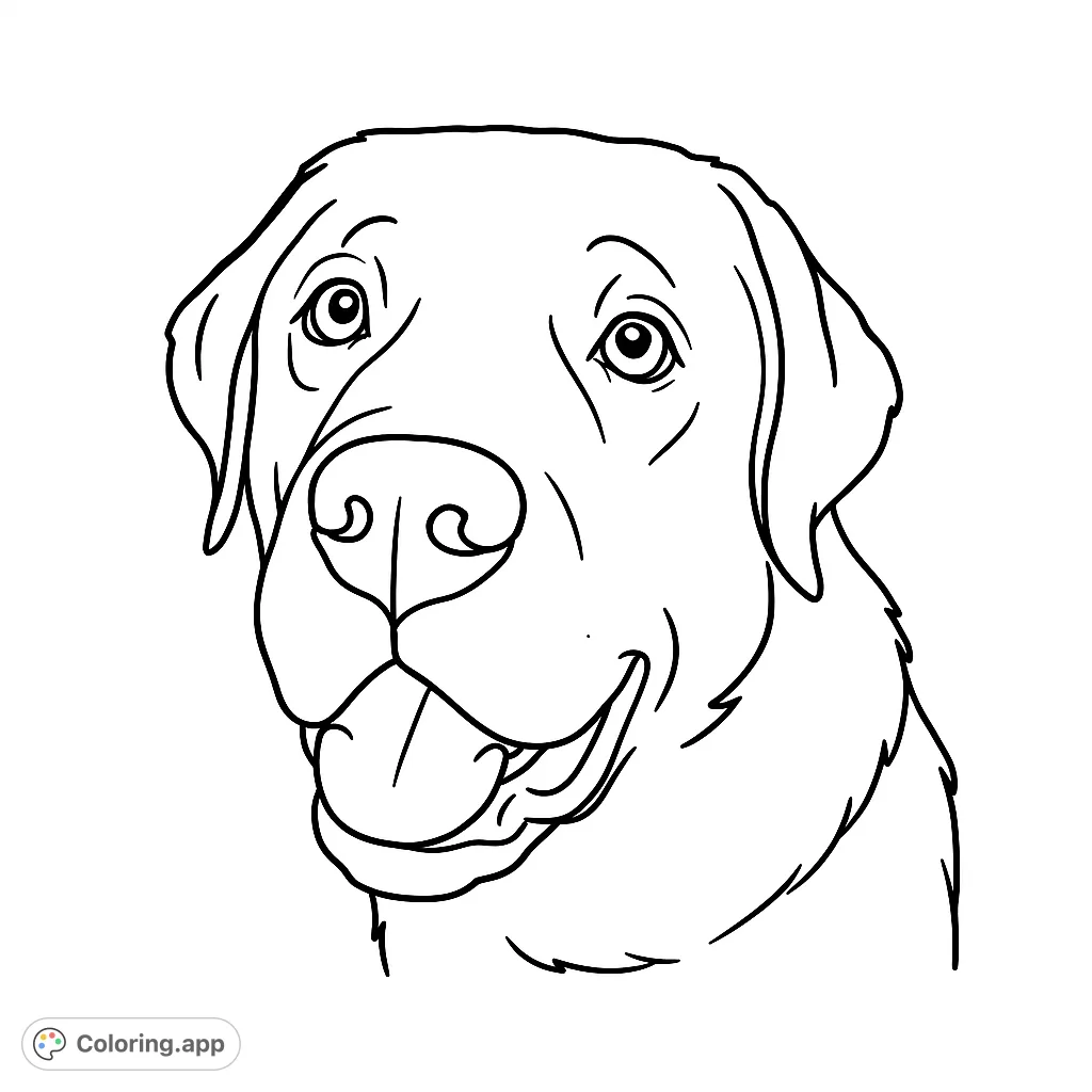 Capture the joyful spirit of a beloved labrador with this expressive portrait. Perfect for dog lovers to personalize with their favorite shades and patterns.