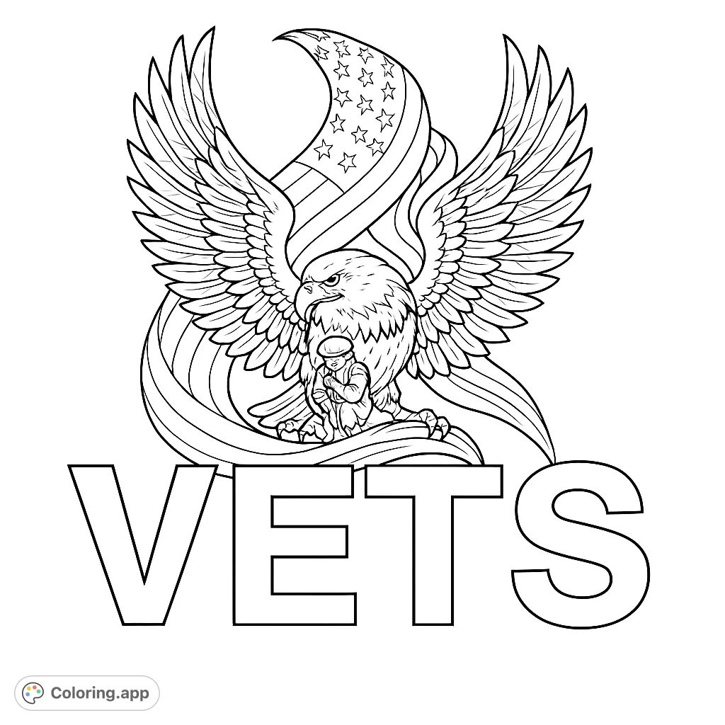 A powerful bald eagle with spread wings, set against a flowing American flag. A patriotic design perfect for honoring heroes and celebrating freedom.