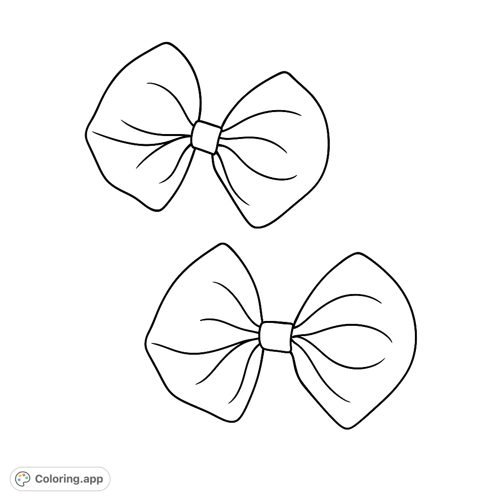 A charming pair of decorative bows, perfect for adding a touch of elegance to any project. Ideal for all ages and creative uses.