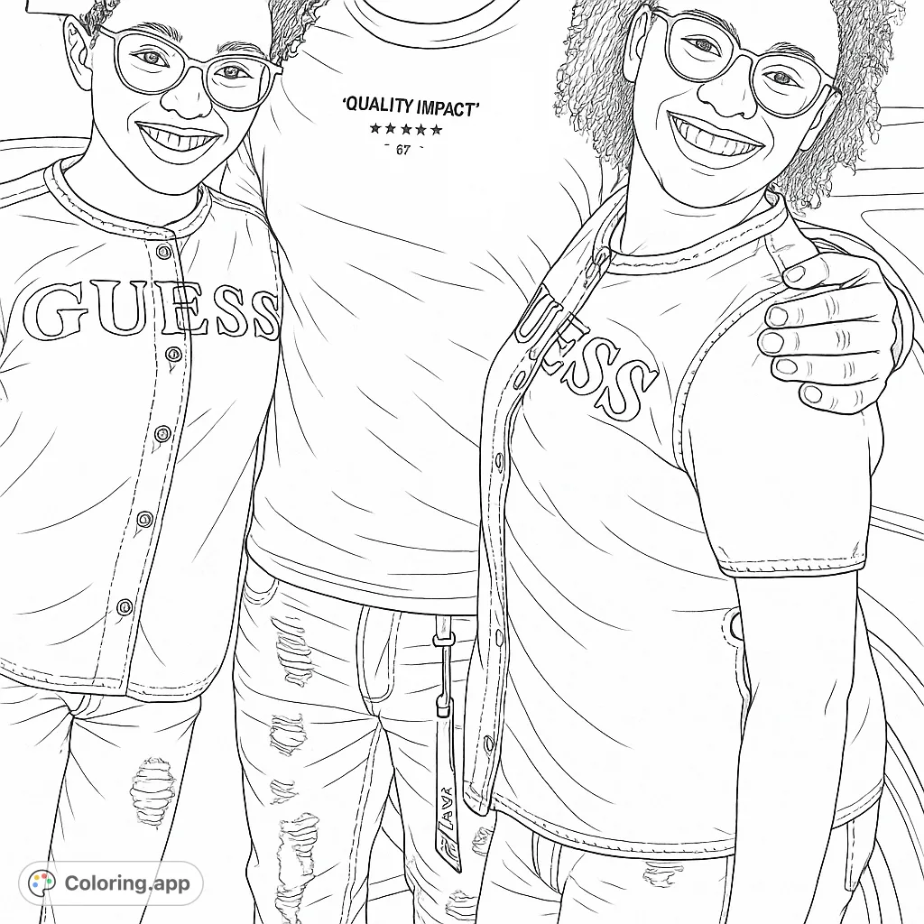 Capture the joy of friendship or family with this casual group portrait. Features three smiling individuals in stylish denim, perfect for creative expression.