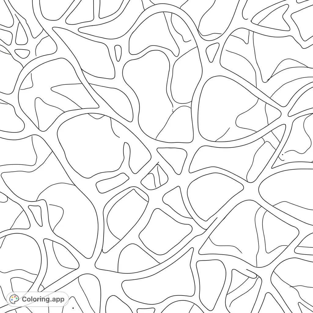 Explore a captivating design of dynamic, intertwining squiggly lines forming unique shapes and open spaces, perfect for creative expression and relaxation.