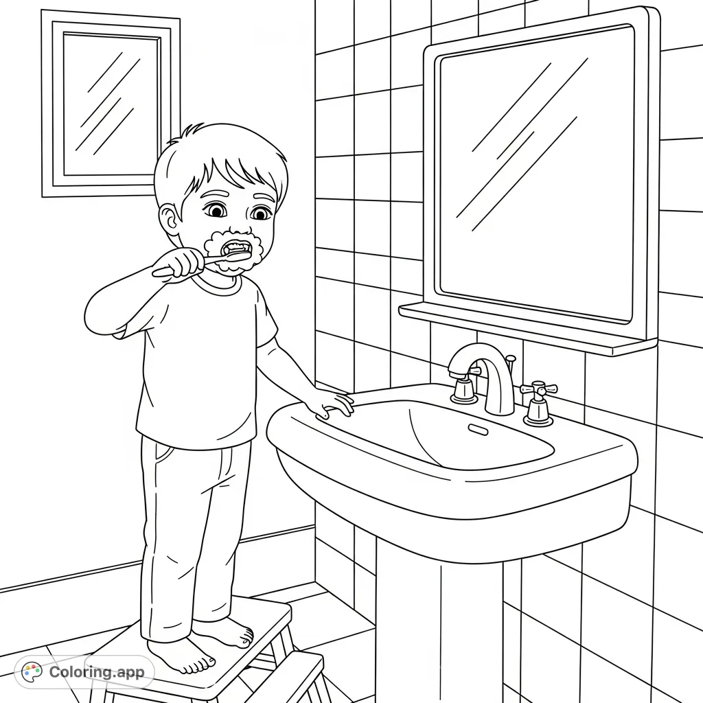 Child's Morning Routine - Coloring.app