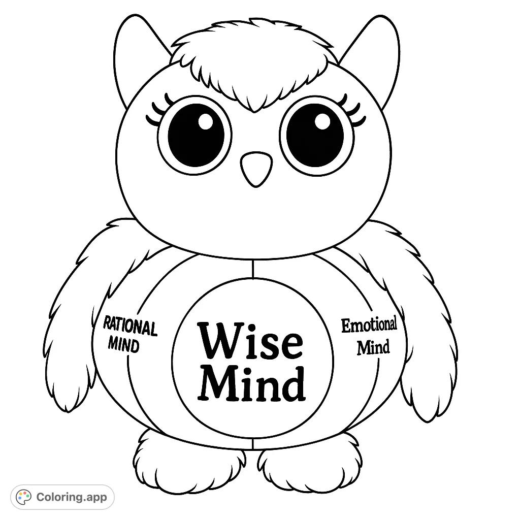 Wise Mind Owl Plush Coloring app Wise Mind Owl Plush Coloring app