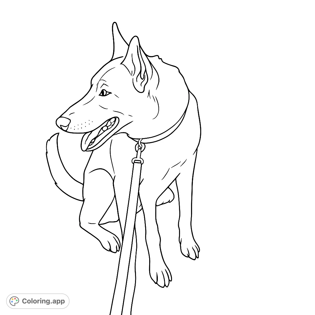 A charming dog portrait, perfect for animal lovers. Features a seated canine with expressive features, ready for your creative touch.