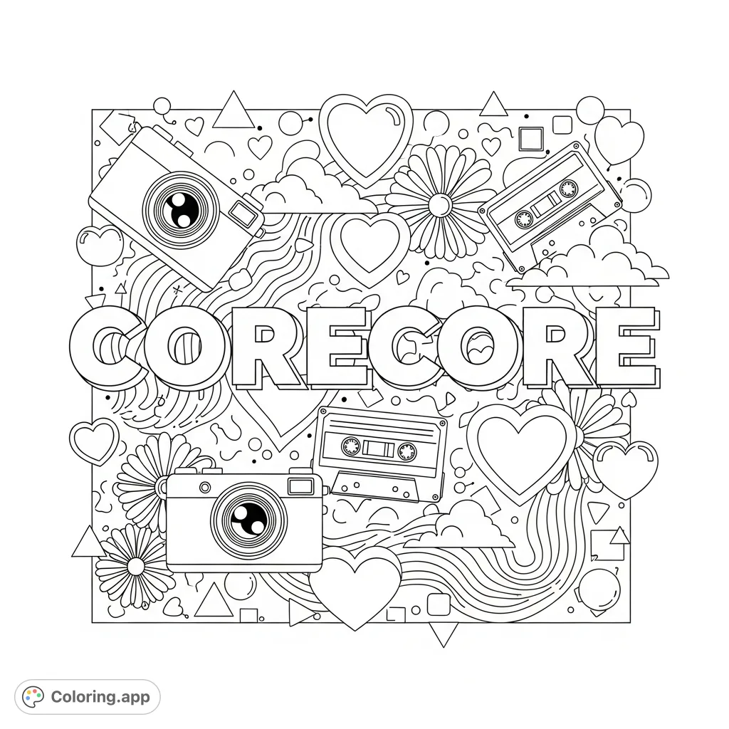 Corecore Corecore Aesthetic Mashup Collage - Coloring.app