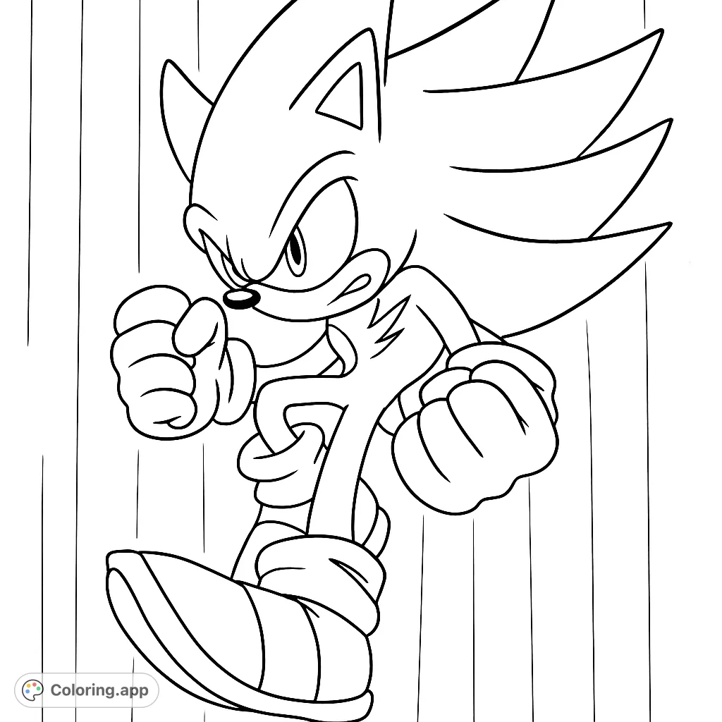 Dynamic character with spiky quills and determined pose, ready for action. Features a bold name at the bottom, perfect for young fans.