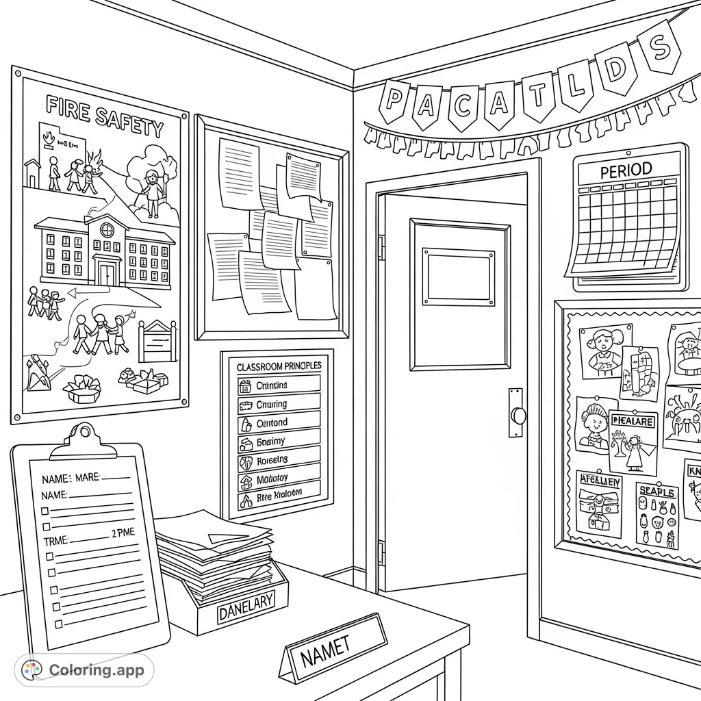 Explore a detailed classroom scene filled with everyday objects and cleverly hidden words. A fun and engaging challenge for all ages.