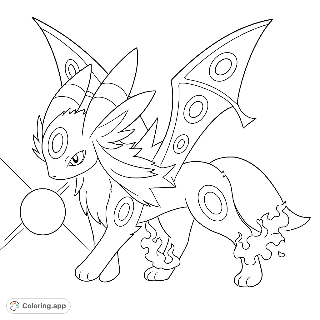 A majestic winged creature with intricate markings and a glowing orb, perfect for fantasy and creature enthusiasts. Unleash your imagination!