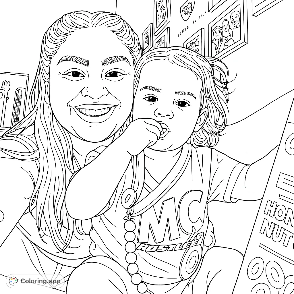 Capture a tender moment between a smiling woman and a child enjoying a snack. A delightful family scene perfect for all ages.