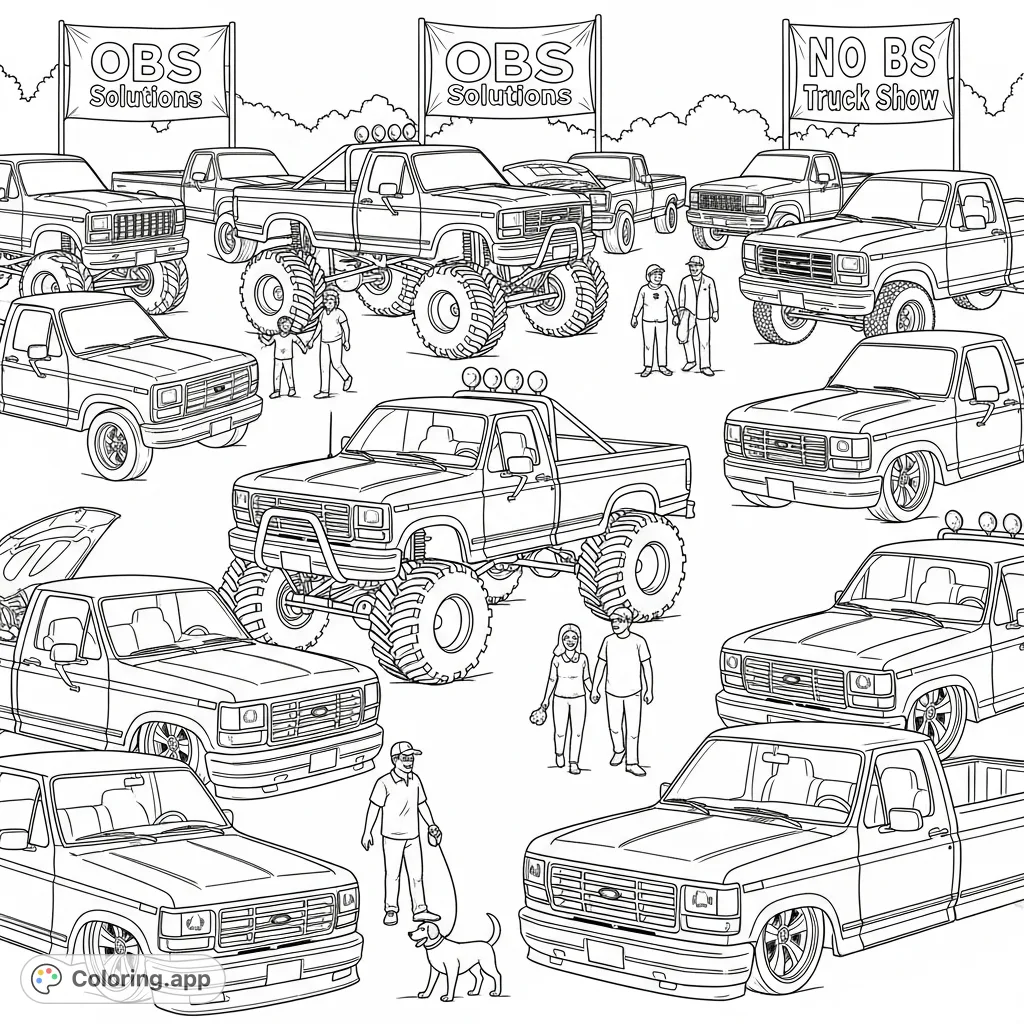Ford Ranger Withmtb Colouring Vintage Ford Truck Show - Coloring.app