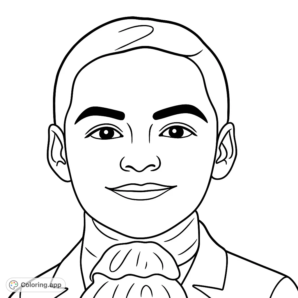 A charming portrait of a young person with a gentle smile, perfect for personalizing with your favorite colors and creative flair.
