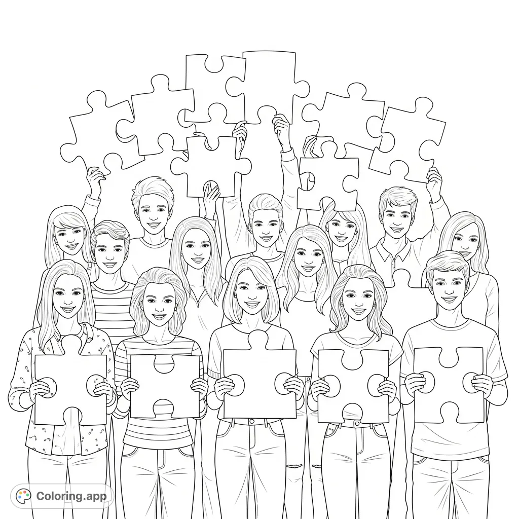 Collaboration Coloring Pages - Coloring.app