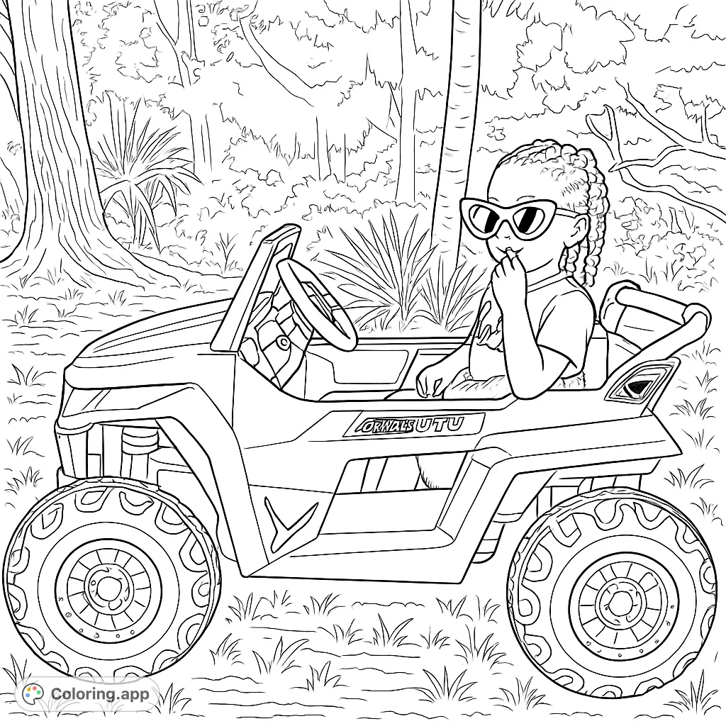 Utv Color Pages Child's UTV Adventure - Coloring.app