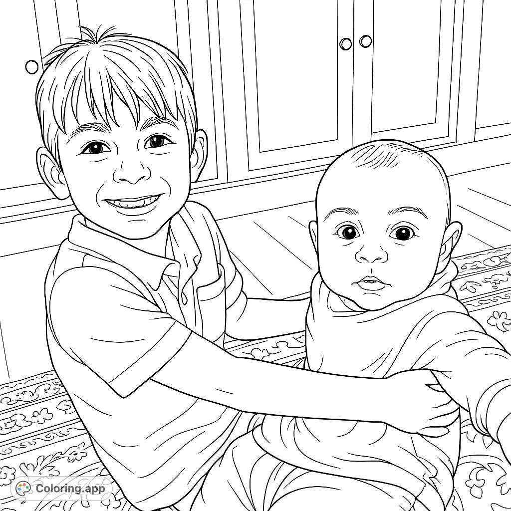 Brother Color Worksheet Brother Coloring Pages - Coloring.app