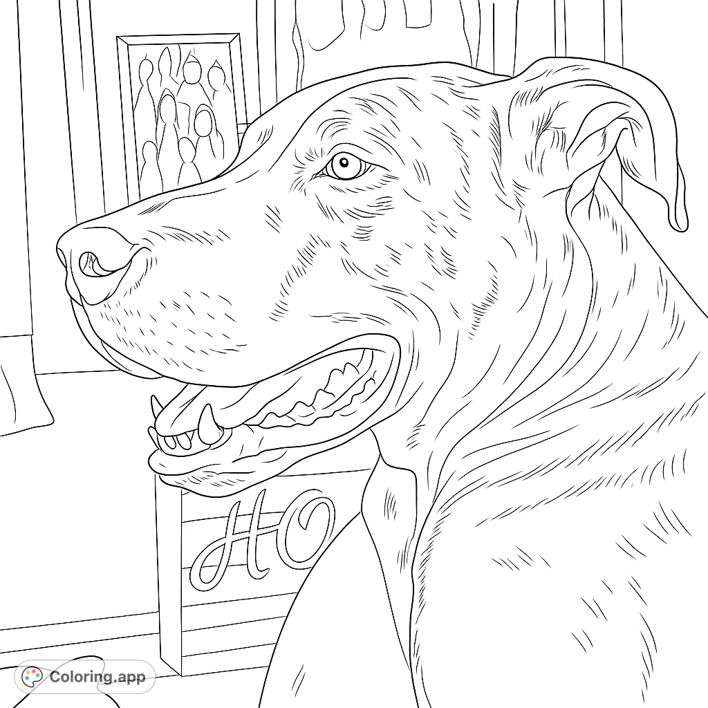 A detailed portrait of a majestic spotted dog, capturing its noble profile and unique coat pattern. Perfect for dog lovers and animal enthusiasts.
