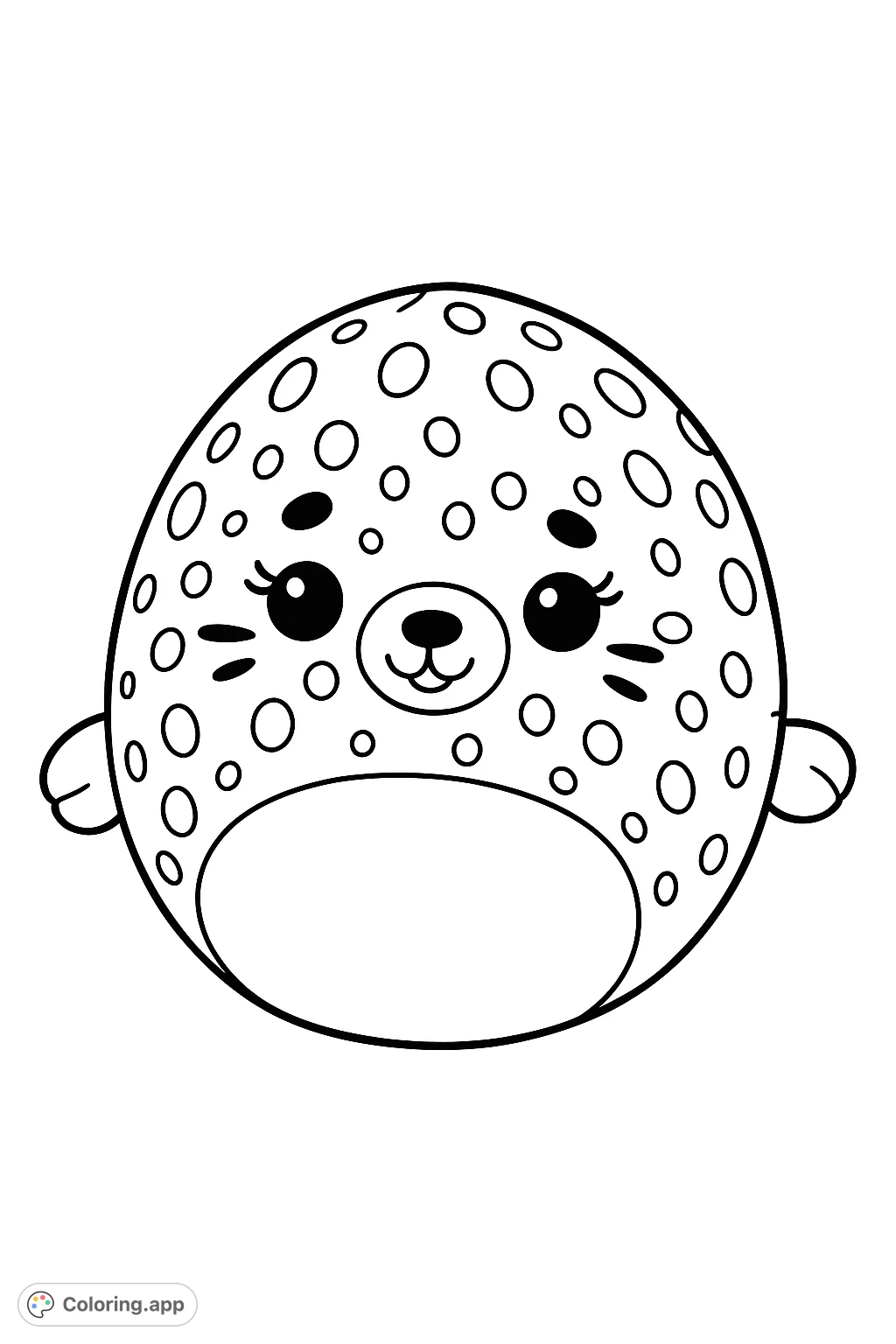 Dive into creativity with this adorable spotted plush seal coloring page! Perfect for animal lovers to personalize with unique patterns and shades.